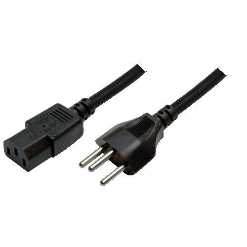 Cabo de Alimentação LOGILINK CP102 (1,8 m - IEC 60906-1 macho - Acoplador C13 - Preto)