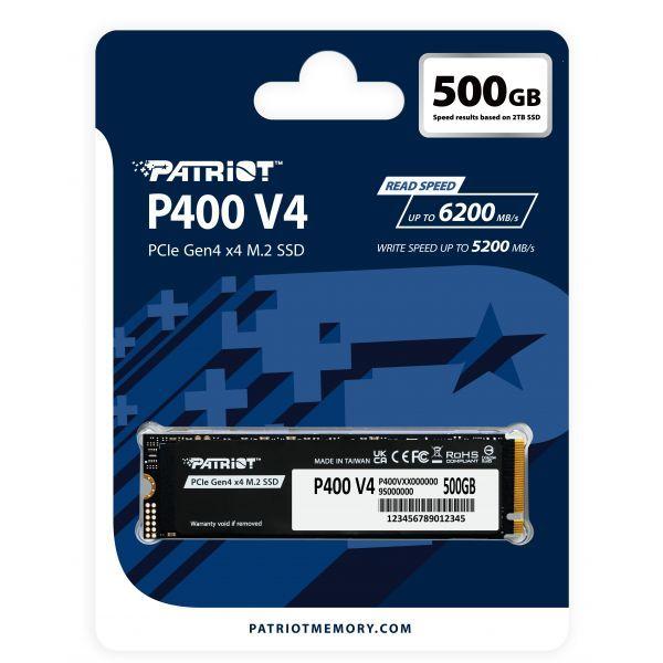 SSD PATRIOT P400 V4 (500 GB - M.2 2280 - PCI Express 4.0 NVMe - Preto) — miniatura 4
