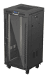 Armário Rack de Servidor Independente LANBERG FF01-6624-12BL (19″ - 24U - 600 x 600 mm - Porta de vidro com LCD - Preto)