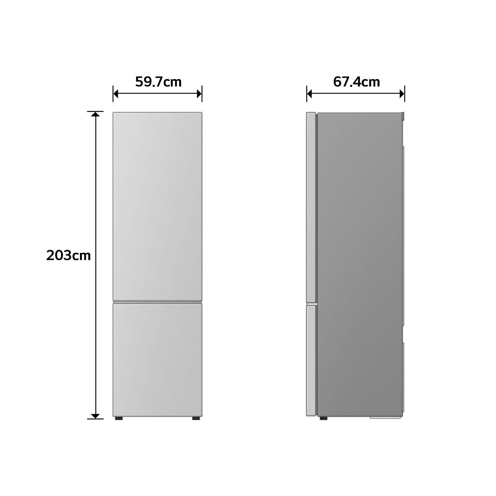 Frigorífico Combinado Independente LG GBBS726CMB (375 L - 203x59,7x67,4 cm - 203 cm - Prateado) — miniatura 4