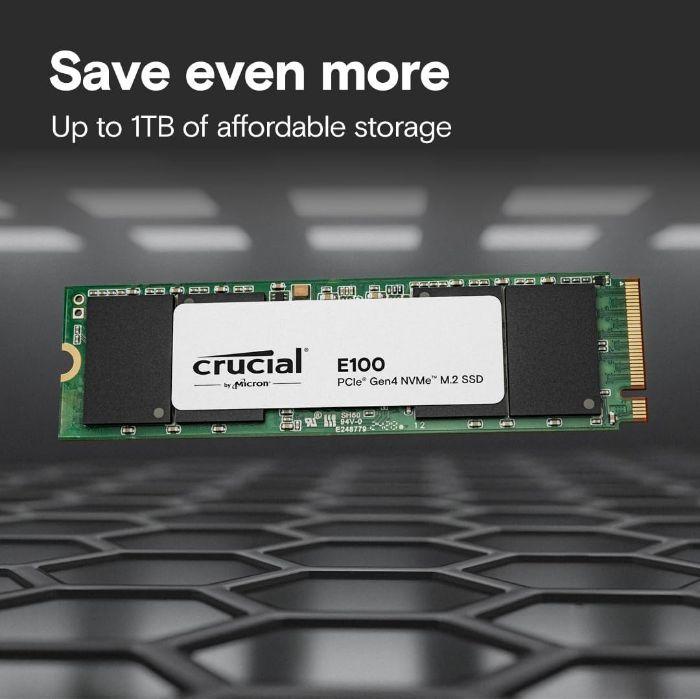 SSD Interno CRUCIAL E100 CT480E100SSD8 (480 GB - M.2 2280 - NVMe PCIe Gen4 x4 - Verde) — miniatura 3
