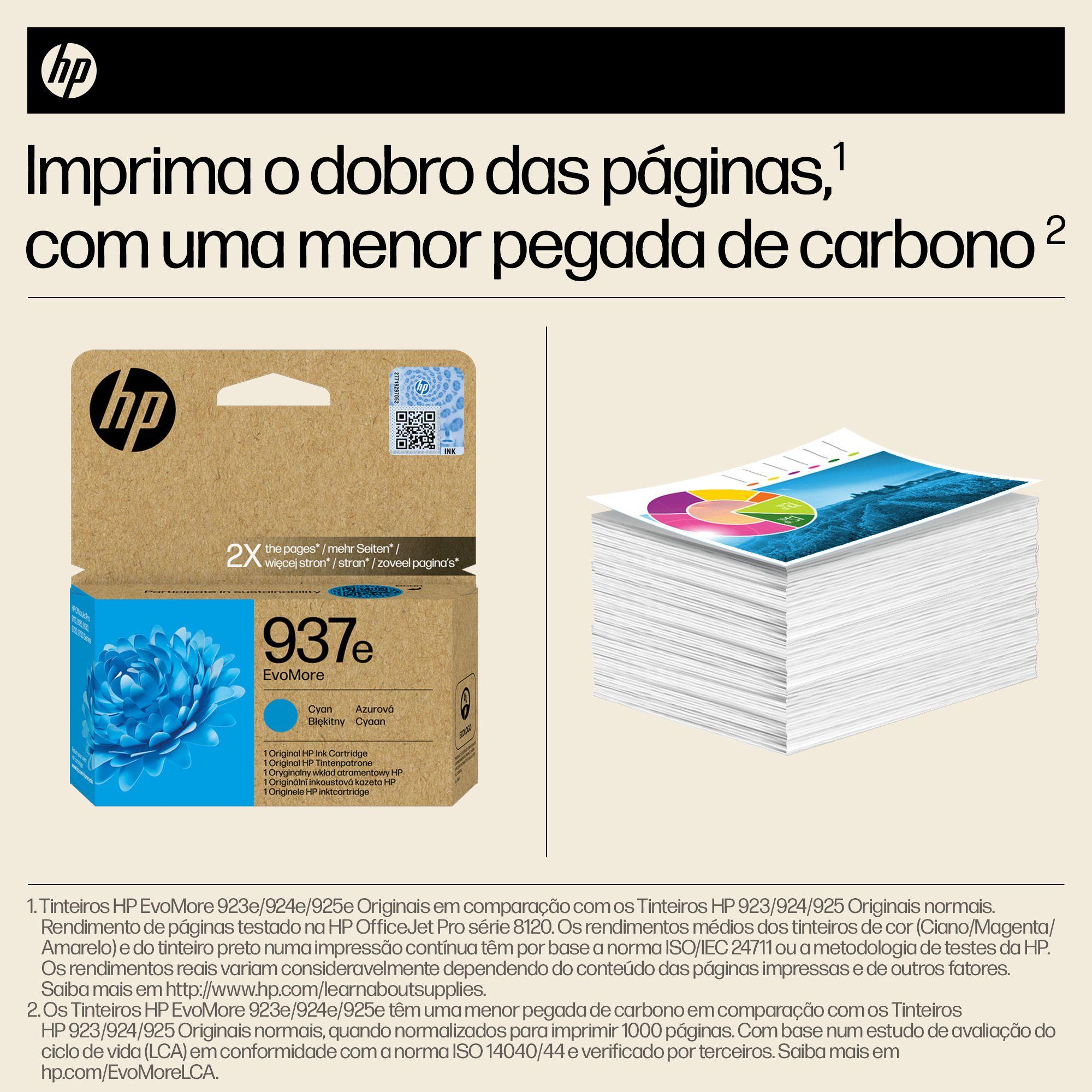 Tinteiro Original HP 937e EvoMore (1650 páginas - Ciano) — miniatura 3