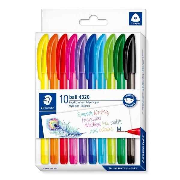 Canetas Esferográficas STAEDTLER Ball 4320 M (Cores sortidas)