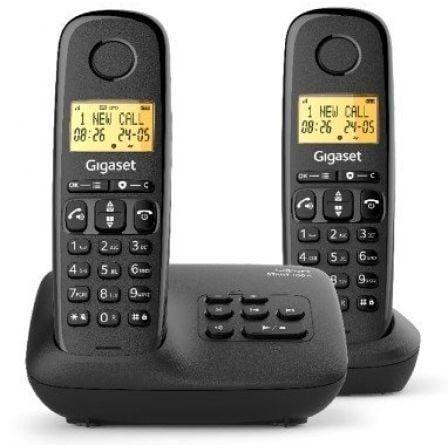 Telefone Fixo Sem Fios GIGASET Basic 100 Duo (14 h - Preto) — miniatura 3