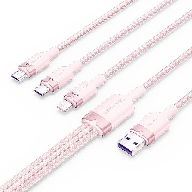 Cabo USB VENTION VENT-94709713 (1,5 m - Rosa)