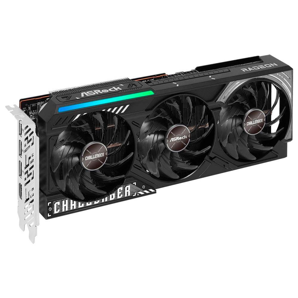 Placa Gráfica ASROCK Radeon RX 9070 Challenger OC (Radeon RX 9070 - 20 Gbit/s - 16 GB - Preto e Cinzento), miniatura 4