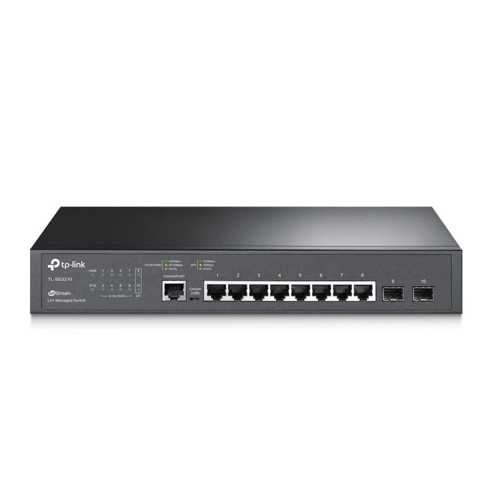 Switch de Rede Gerido TP-LINK TL-SG3210 V2 (Gigabit Ethernet - 4,1 MB - 20 Gbit/s - Preto)