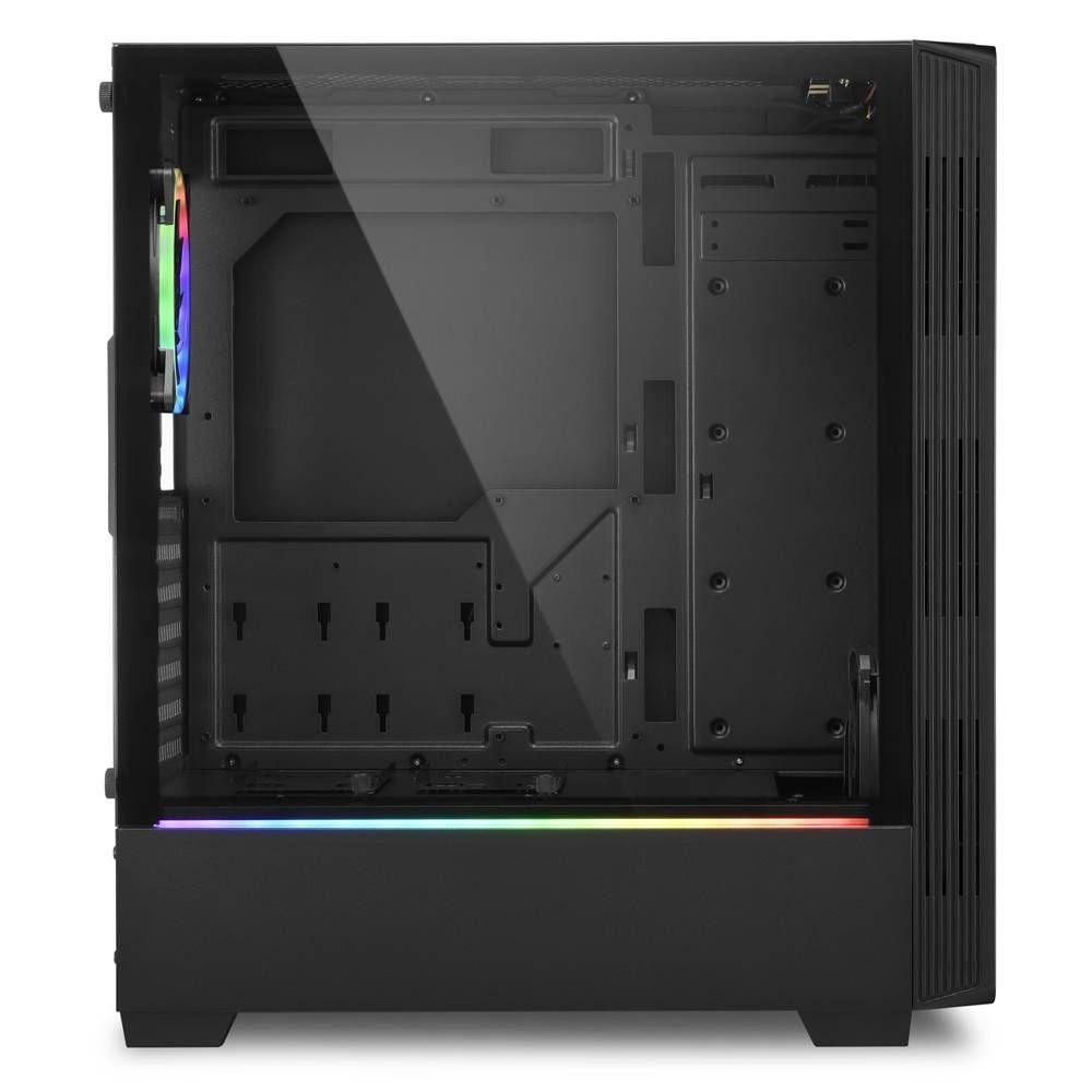 Caixa de Computador SHARKOON RGB LIT 100 (ATX, Micro ATX, Mini-ITX - Midi Tower - 15,7 cm - Preto) — miniatura 5