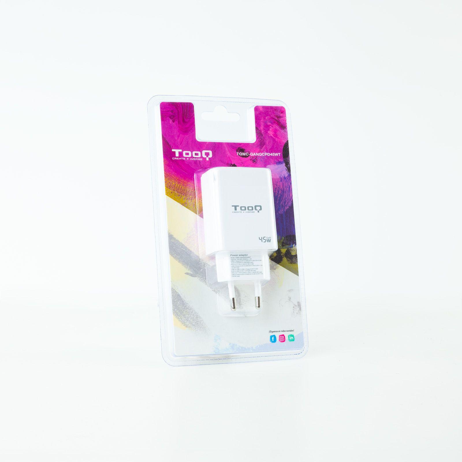 Carregador de Parede TOOQ TQWC-GANQCPD45WT (45 W - Branco), miniatura 6