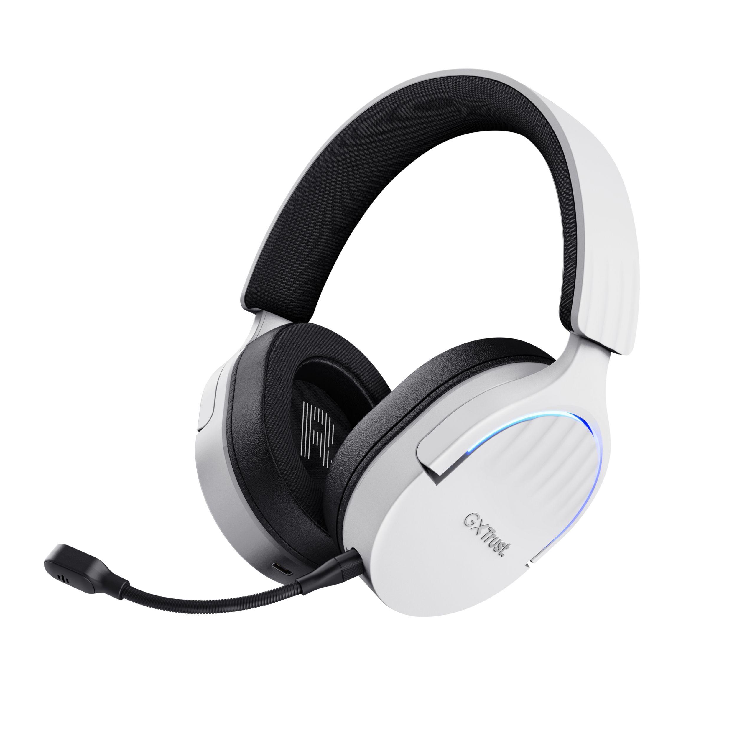 Headset Gaming TRUST GXT 491W Fayzo Wireless (Binaural - Com fios e sem fios - 5 cm - Branco), miniatura 2