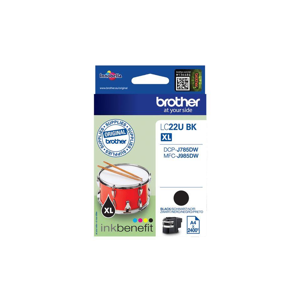 Tinteiro BROTHER LC-22UBK (2400 páginas - Preto), miniatura 2