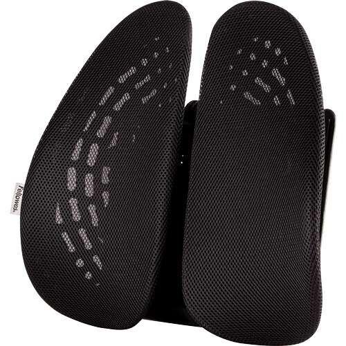Apoio Lombar para Cadeira FELLOWES Back Angel 8026401 (Ajustável entre 14 e 23 cm - Tecido - Preto e Cinzento)