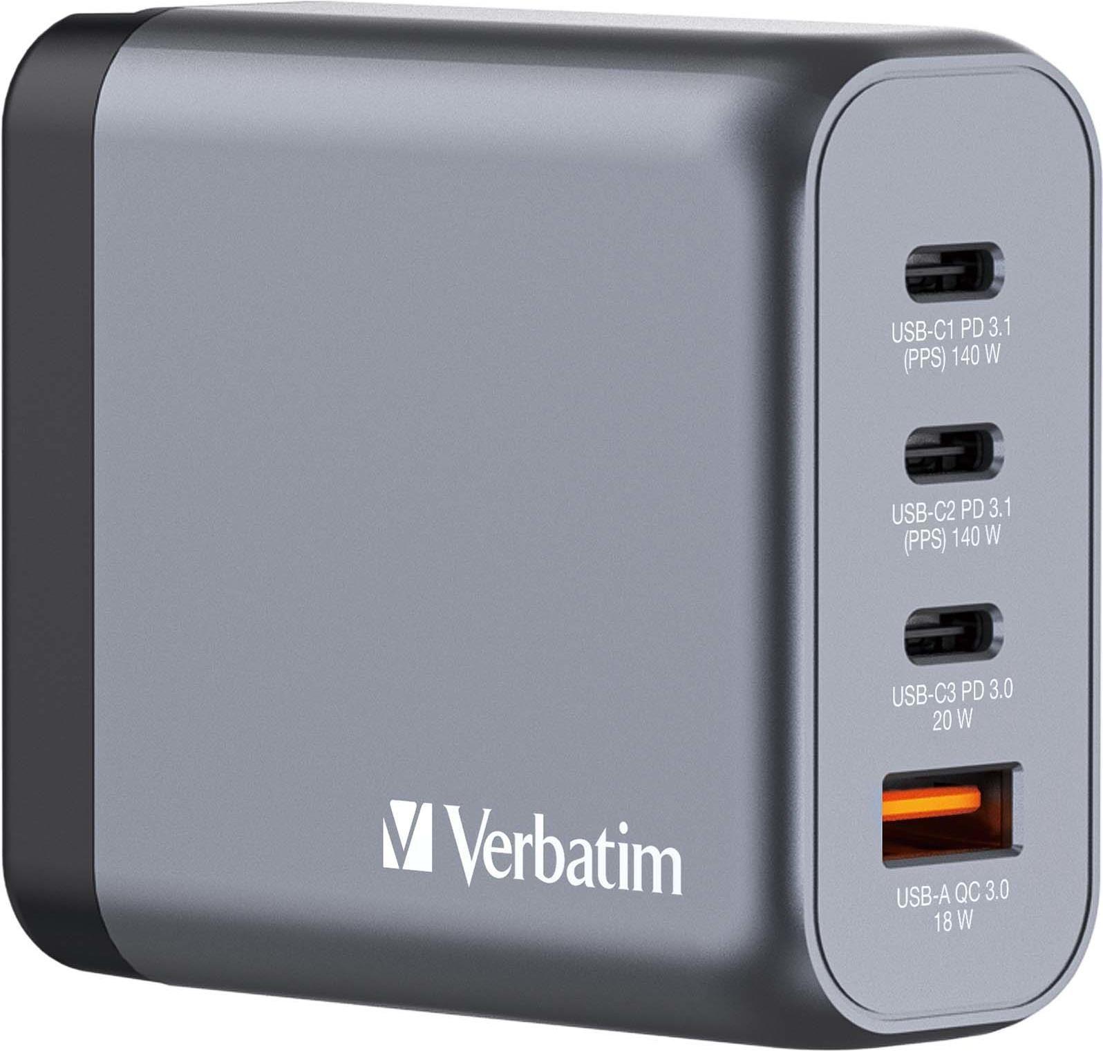 Carregador de Parede VERBATIM GNC-140 (Universal - AC - Preto/Cinzento)