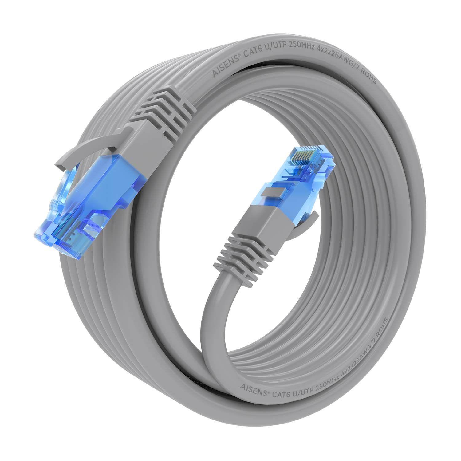 Cabo de Rede AISENS A135-0780 (5 m - Cat6 - RJ-45 - Cinzento), miniatura 2