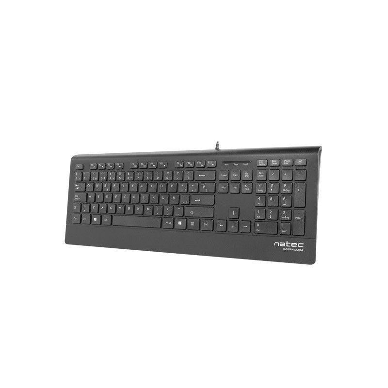 Teclado NATEC Barracuda Slim (Membrana - Integrado - Preto), miniatura 2