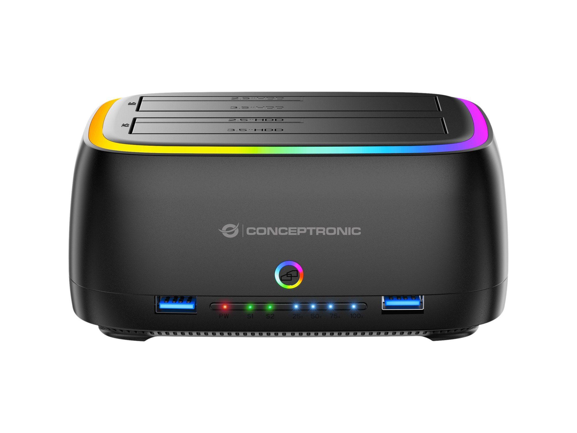 Docking Station para Discos CONCEPTRONIC DONN36B (2.5,3.5 " - SATA - Preto)