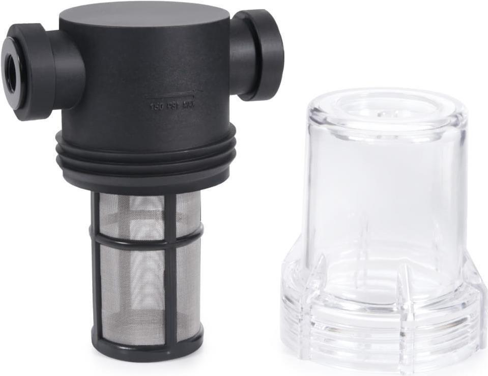 Filtro de Partículas em Linha ALPHACOOL ES Big Inline (2x G1/4 fêmea - Preto/Transparente)