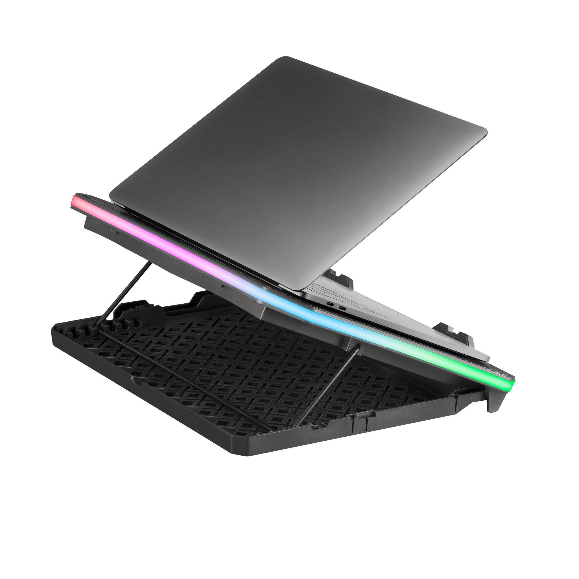 Base de Refrigeração MARS GAMING MNBC6 (19" - 3 Ventoinhas - Preto) — miniatura 2