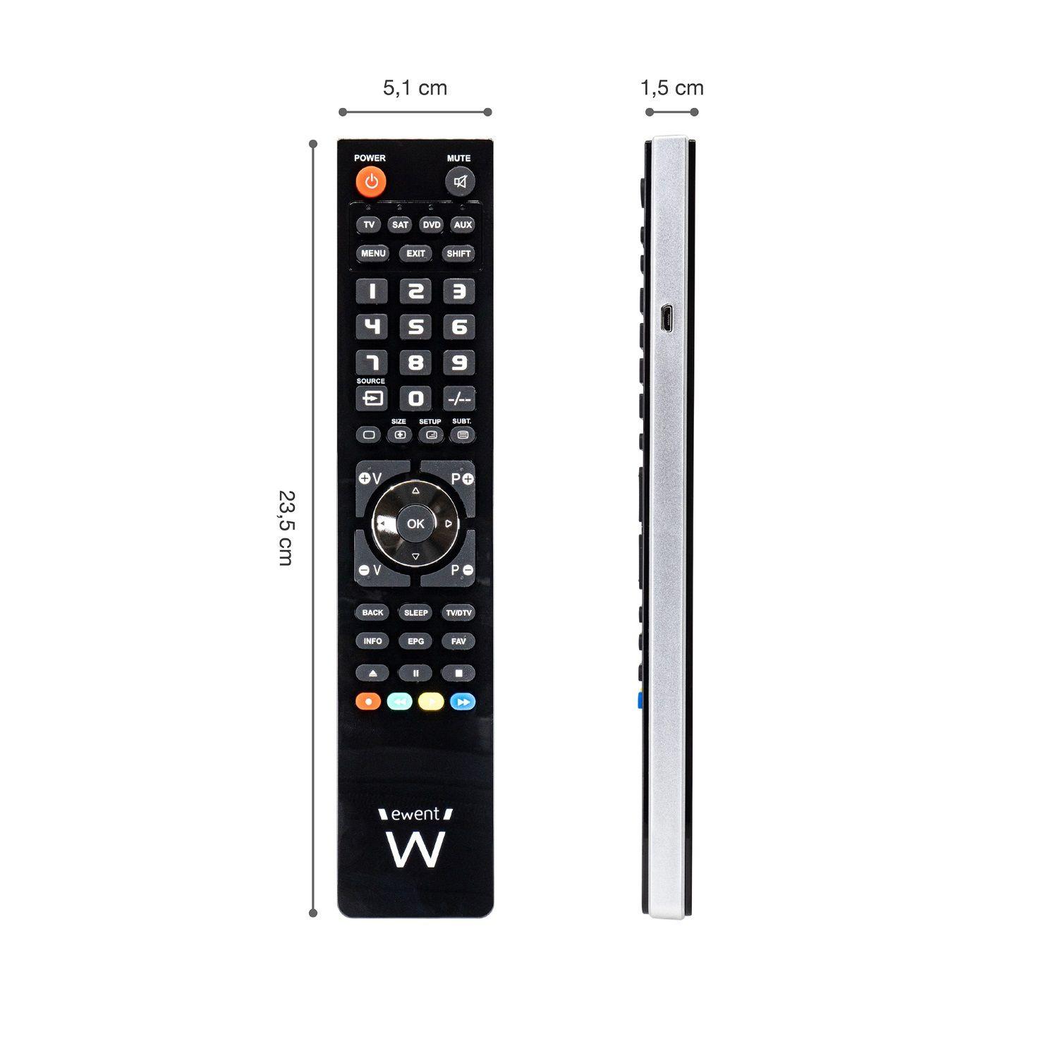 Controlo Remoto Universal EWENT EW1570 (Micro-USB - Preto), miniatura 5