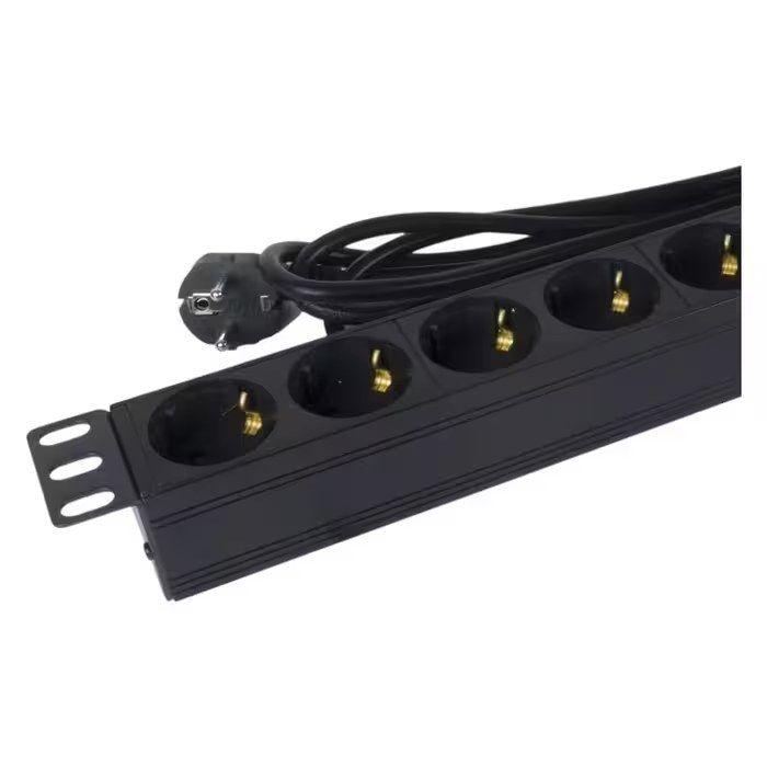 Régua de Tomadas para Bastidor PHASAK BNS 1518 (19" - 1U - 8 Tomadas Schuko - Preto) — miniatura 4
