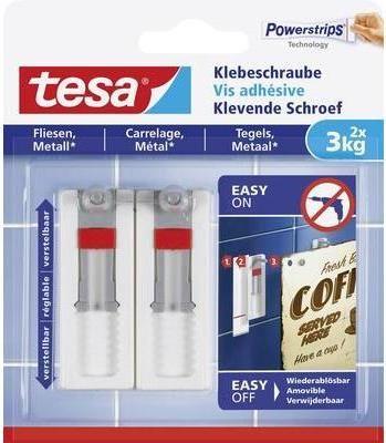 Parafuso Adesivo TESA 77765-00000-00 (2,4 x 6,4 cm - Branco)