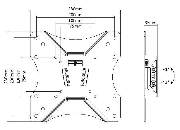 Suporte de Parede para TV EQUIP 650401 (23"-42" - 20 kg - VESA 200 x 200 - Preto), miniatura 4