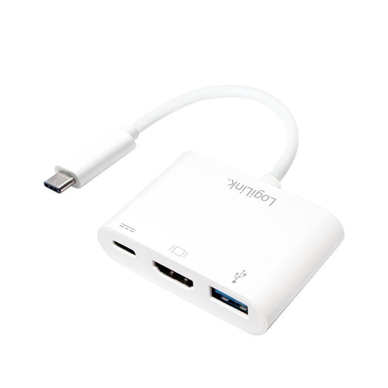 Adaptador Multiporta USB-C LOGILINK UA0258 (0,14 m - Branco)