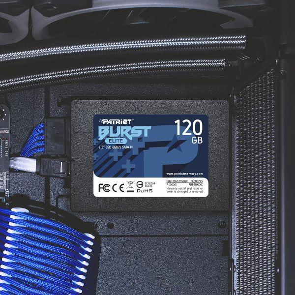 SSD PATRIOT Burst Elite PBE120GS25SSDR (120 GB - 2,5" - SATA - Preto) — miniatura 5