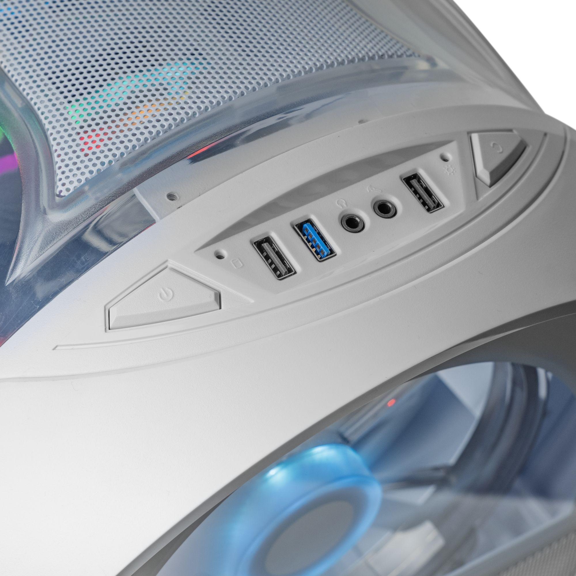 Caixa PC MARS GAMING MC-CYLON (micro ATX, Mini-ITX - Mini Tower - Micro-ATX, Mini-ITX - Branco) — miniatura 4