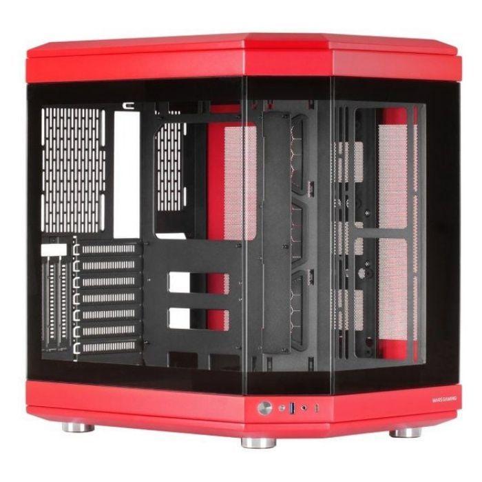 Caixa de Computador MARS GAMING MC-3T (ATX, Micro ATX, Mini-ITX - Midi Tower - 18,5 cm - Vermelho) — miniatura 4