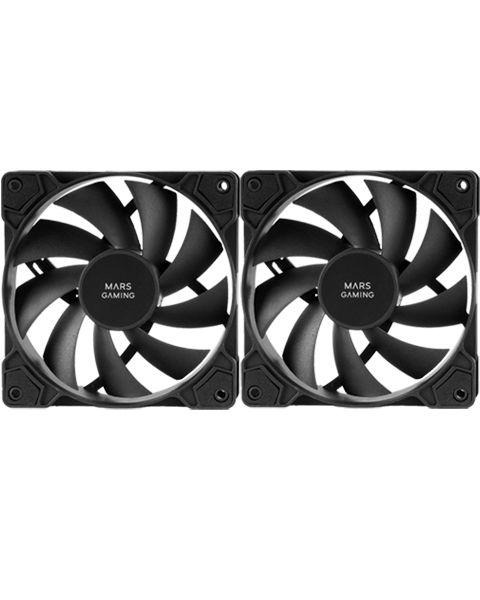 Ventoinhas para Caixa PC MARS GAMING MF-PWMX2 (Plástico - Preto)