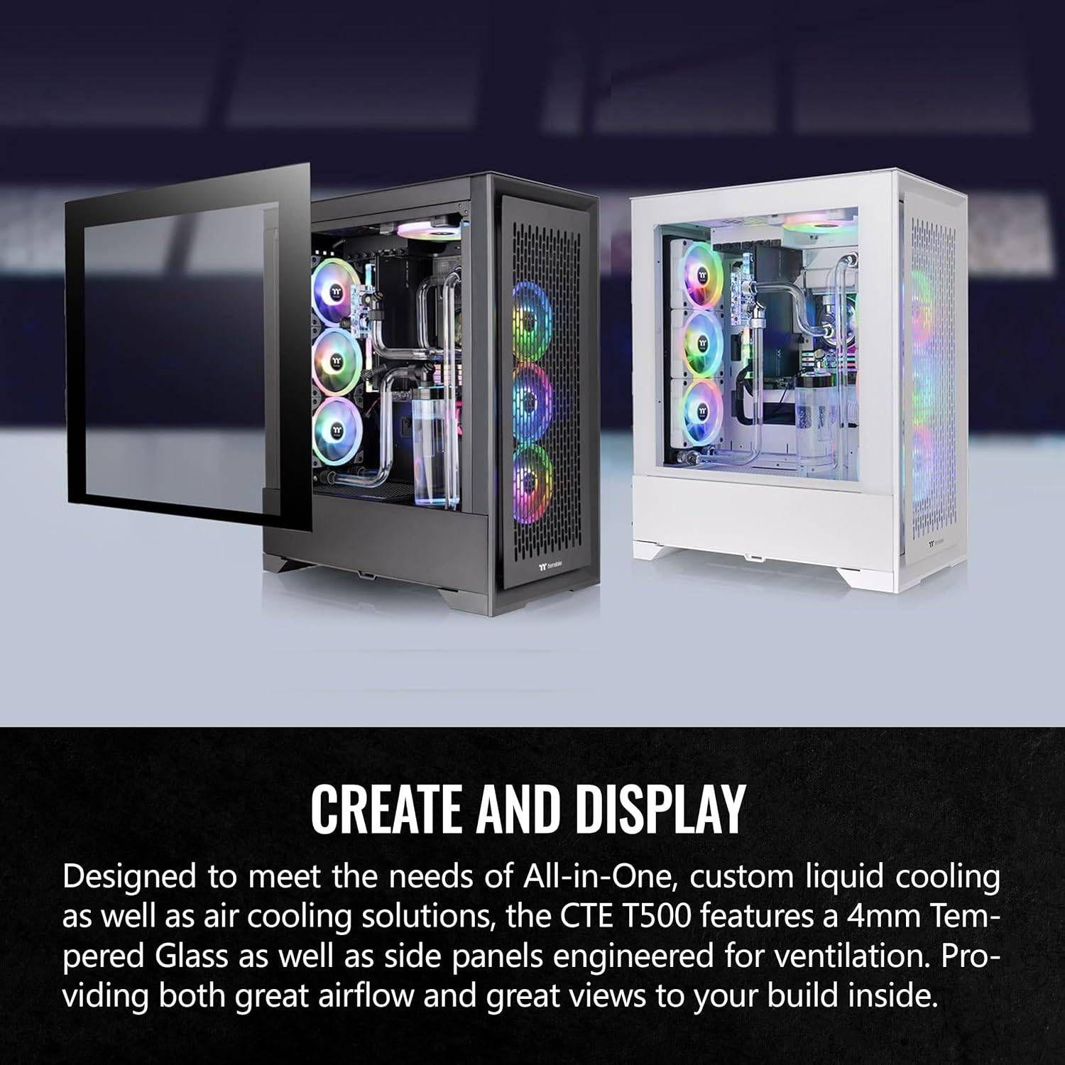 Caixa PC THERMALTAKE CTE T500 Air (Torre Completa - Ferro, ABS - 19,5 cm - Preto) — miniatura 4
