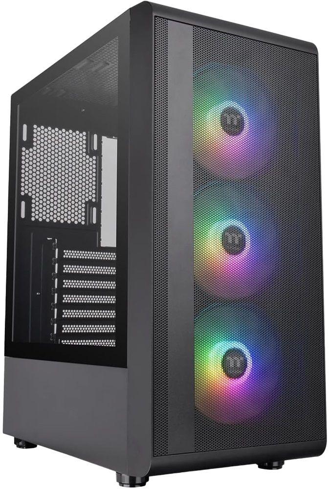 Caixa PC THERMALTAKE S200 TG ARGB (ATX, micro ATX, Mini-ITX - Midi Tower - SPCC, vidro temperado - Preto) — miniatura 3