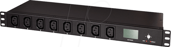 PDU Comutável IP LOGILINK PDU8S01 (Entrada e saída em cascata - IEC C13), miniatura 2