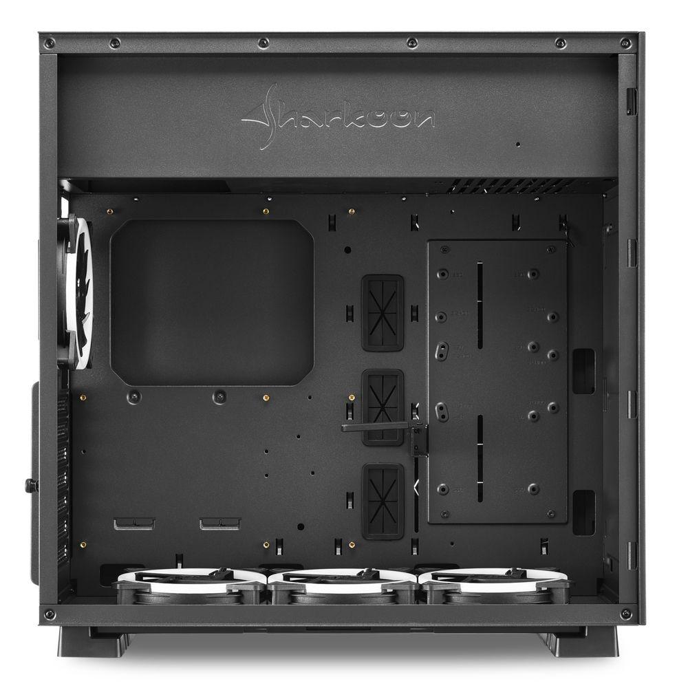Caixa PC SHARKOON Pure Steel RGB (Midi Tower - Aço, vidro temperado - ARGB - Preto), miniatura 2