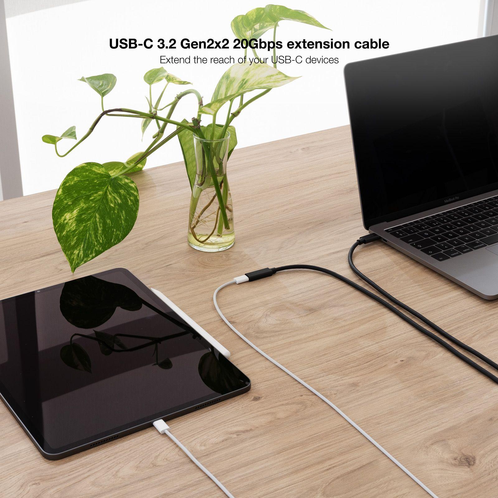 Cabo Prolongador USB-C NANOCABLE 10.01.4501 (1 m - USB C - Preto) — miniatura 5