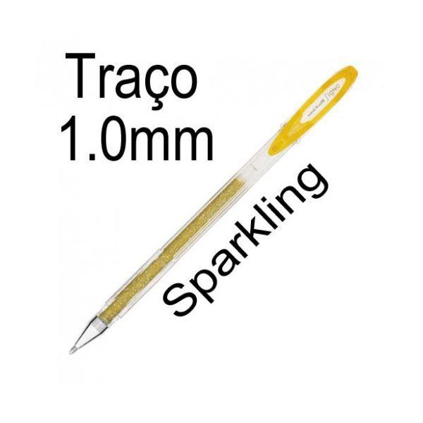 Caneta de Gel UNIBALL Signo Sparkling UM-120SP (Plástico - Dourado), miniatura 2
