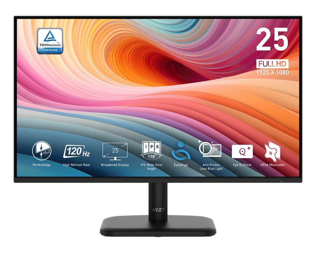 Monitor MSI PRO MP251LDE E2 (24,5" - IPS - 120 Hz - Preto)