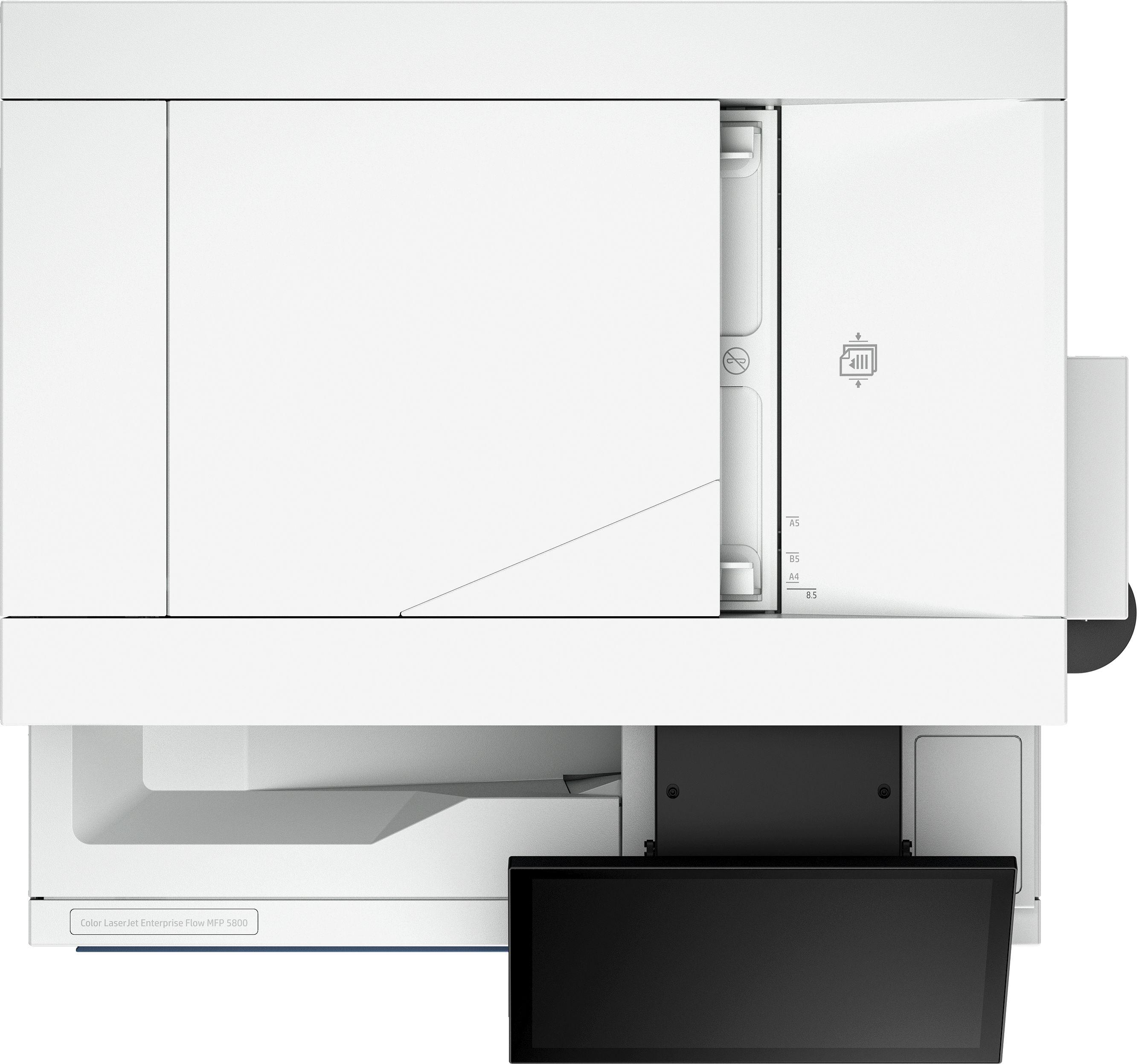 Impressora Multifunções Laser a Cores HP Color LaserJet Enterprise Flow 5800zf (A4 - Impressão a cores - 650 folhas - Branco), miniatura 7