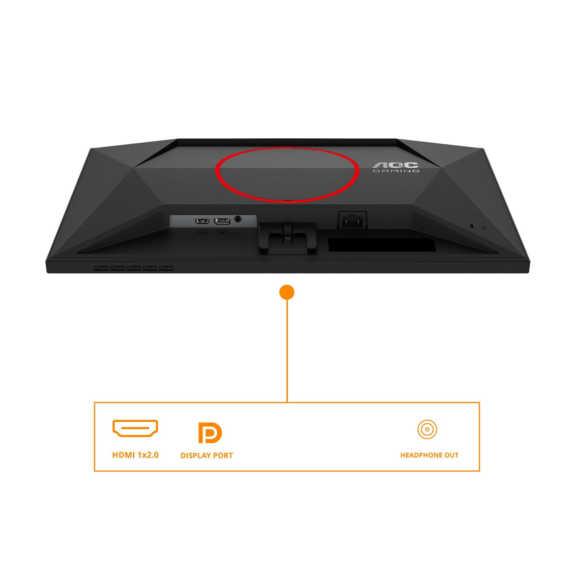 Monitor AOC Q24G4RE (23,8" - Fast IPS - 180 Hz - Preto e Vermelho), miniatura 3