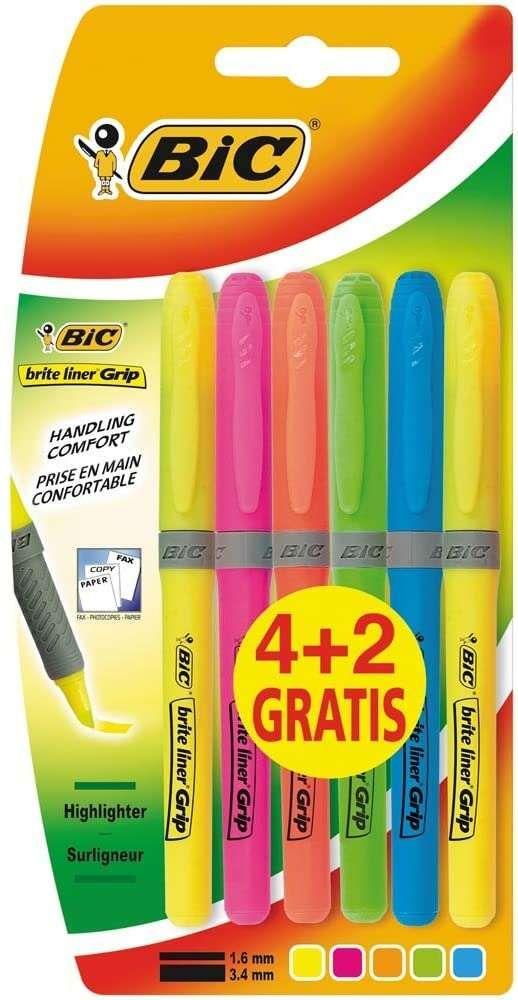 Sublinhadores BIC Brite Liner Grip (Cores Sortidas)
