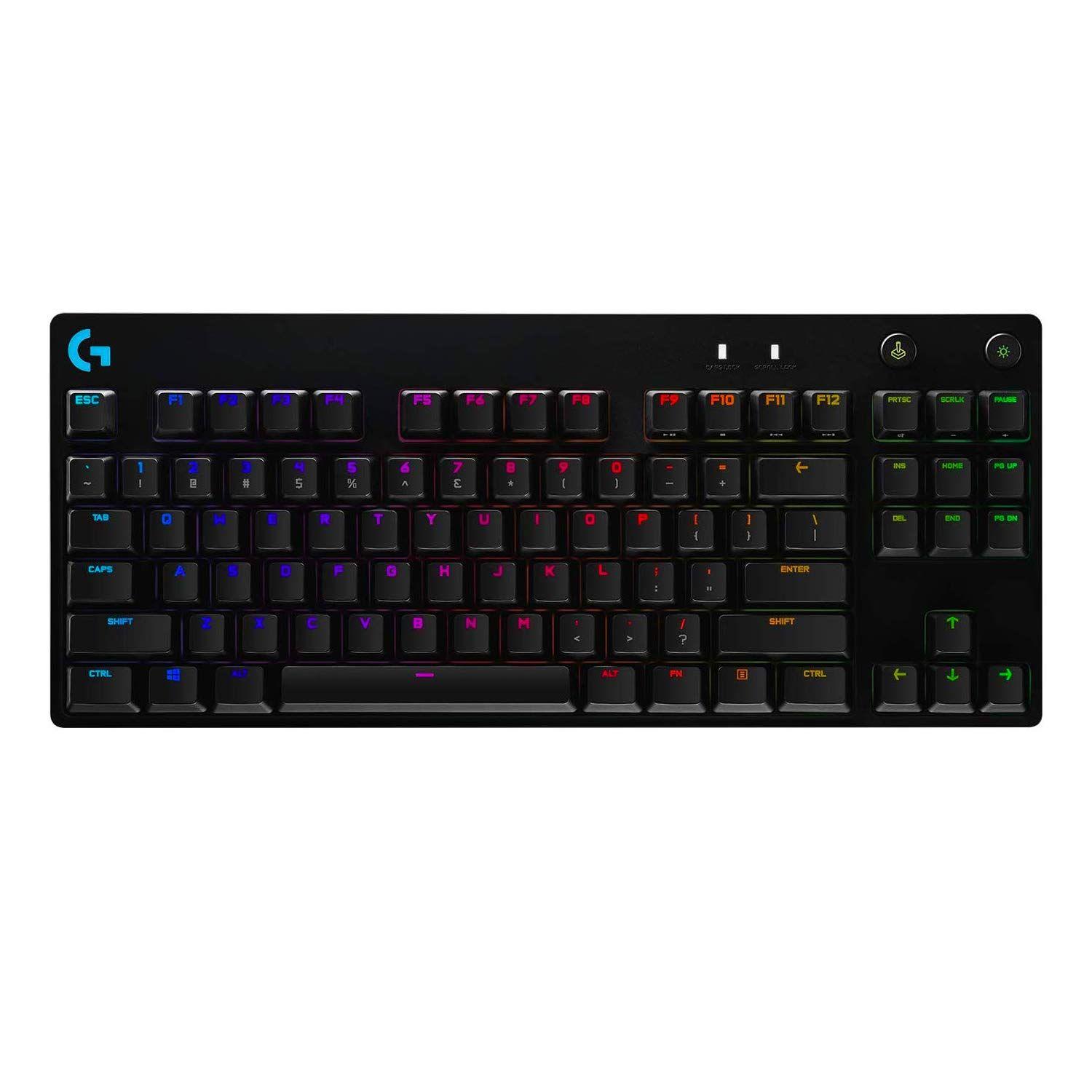 Teclado LOGITECH G PRO (Inglês - Mecânico - 80 - Preto)