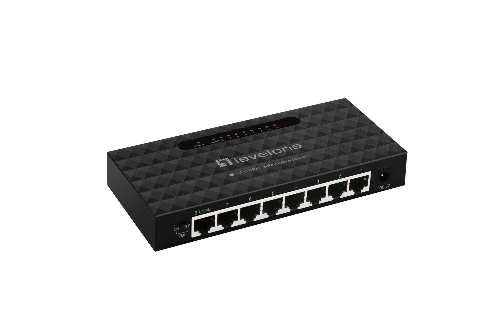 Switch de Rede Gerido LEVELONE GEU-0821 (Gigabit Ethernet)