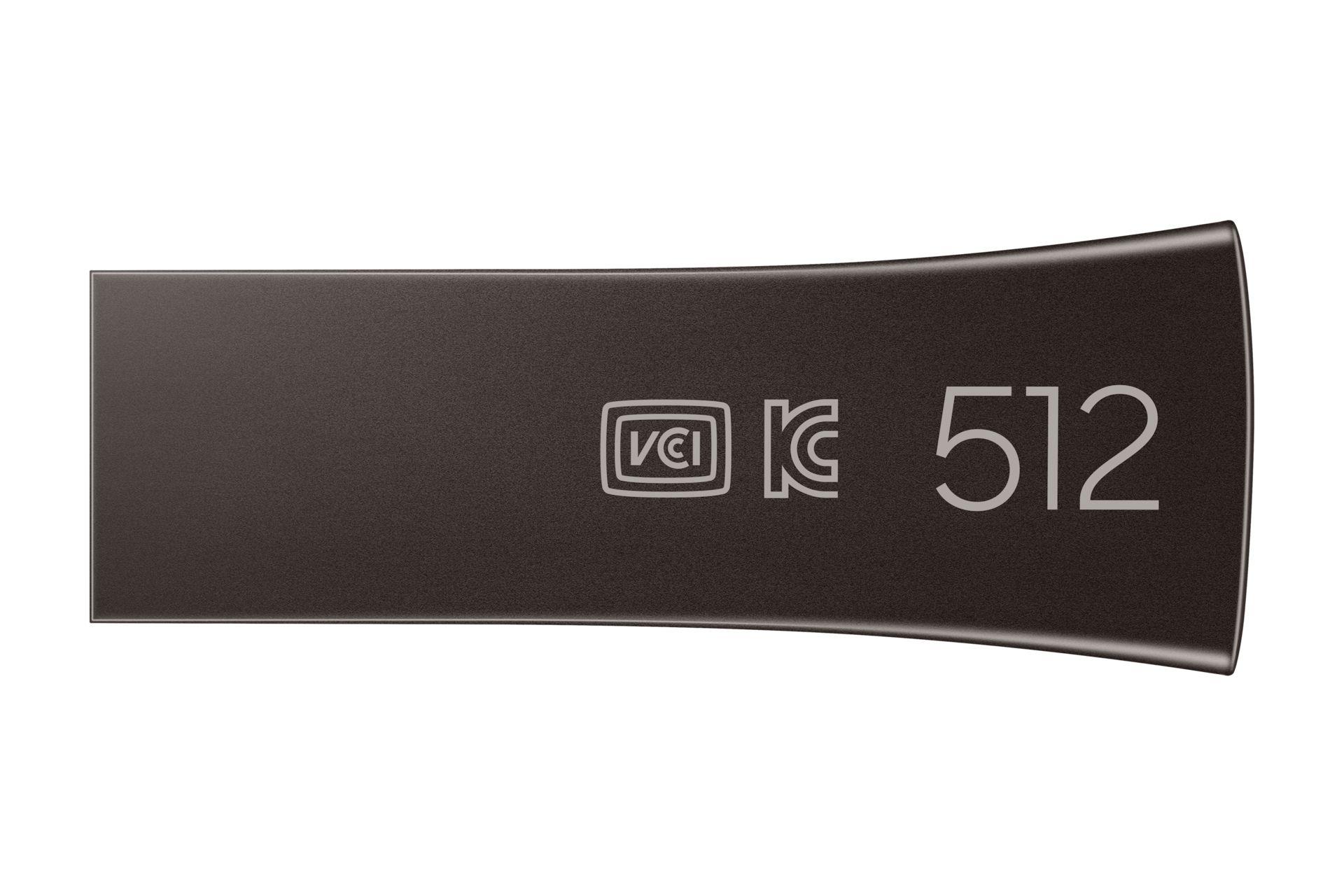 Pen USB SAMSUNG BAR Plus MUF-512BE4/APC (512 GB - Sem tampa - USB Type-A - Cinza Titânio)