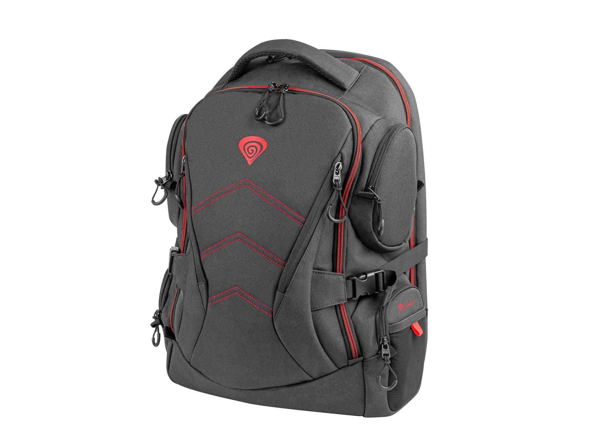 Mochila para Portátil GENESIS Pallad 550 (Poliéster - 43,9 cm - Altura 51 cm - Preto/Vermelho), miniatura 3