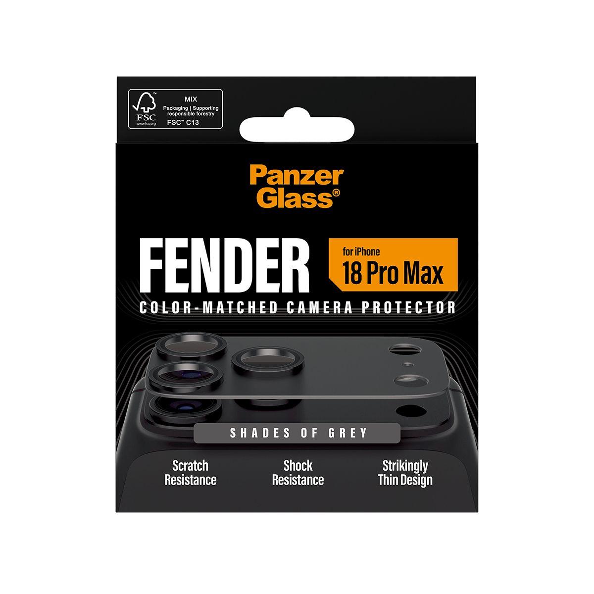 Protetor de Lentes de Câmara PANZERGLASS Fender Shades of Grey (Apple iPhone 18 Pro Max - Silicone - Transparente) — miniatura 3