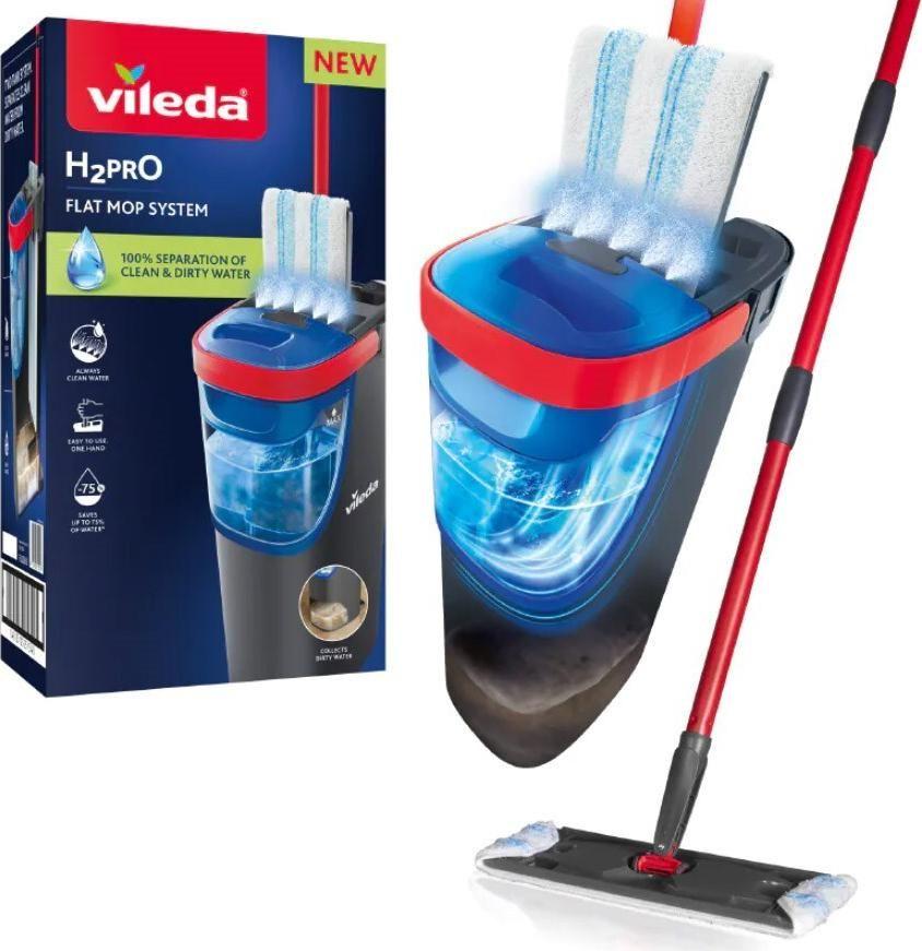 Conjunto de Balde e Mopa VILEDA H2PrO (Preto/Vermelho)