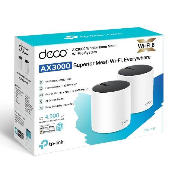 Sistema Mesh TP-LINK Deco X55 (Wi-Fi 6 - 3000 Mbit/s - Banda dupla - Branco) — miniatura 3