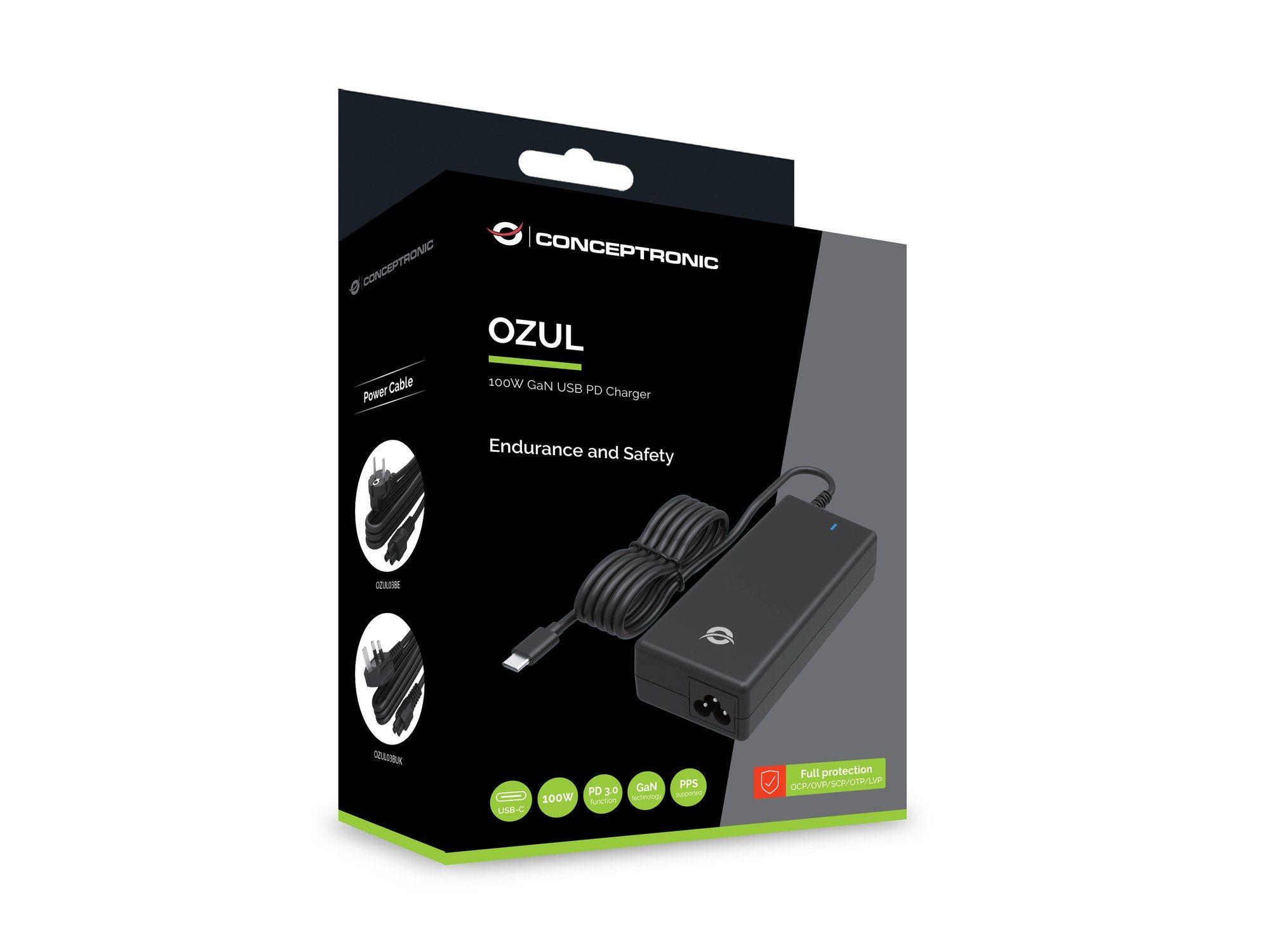 Carregador USB-C CONCEPTRONIC OZUL03BUK (Preto) — miniatura 4
