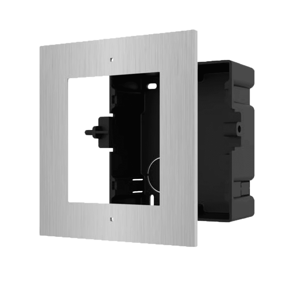 Painel Frontal e Caixa de Registo de Encastre HIKVISION DS-KD-ACF1/S (1 Módulo - Aço Inoxidável)